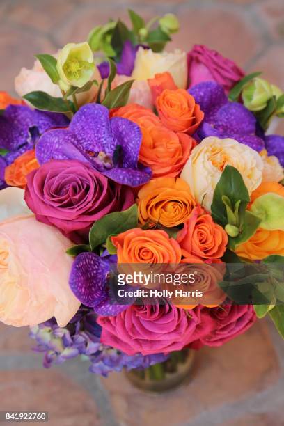 colorful wedding bouquet - b12 stock pictures, royalty-free photos & images