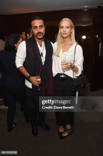 Ali Malik and Hanna Hultberg attend a special screening of "Red Crayon" in partnership with Bulgari Hotel London on September 2, 2017 in London,...