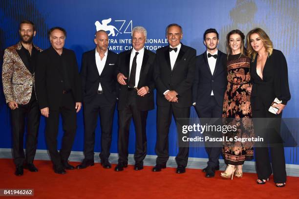 Alessandro Borghi, Francesco Acquaroli, Filippo Nigro, Michele Placido, festival director Alberto Barbera, Giacomo Ferrara, Cristina Del Grosso and...