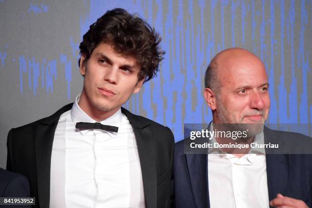 Eduardo Valdarnini and Andrea Molaioli attend the 'Suburra The Series' premiere during the 74th Venice Film Festival on September 2, 2017 in Venice,...