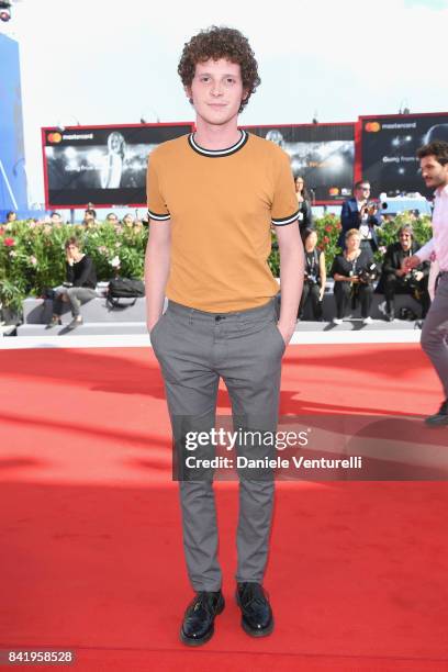 Guest walks the red carpet ahead of the 'Foxtrot' screening during the 74th Venice Film Festival at Sala Grande on September 2, 2017 in Venice, Italy.