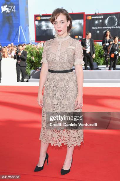 Guest walks the red carpet ahead of the 'Foxtrot' screening during the 74th Venice Film Festival at Sala Grande on September 2, 2017 in Venice, Italy.