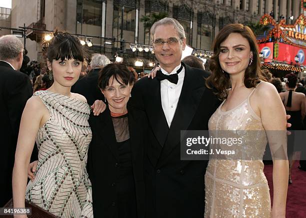 Zooey Deschanel, Mary Jo Deschanel, Caleb Deschanel and Emily Deschanel