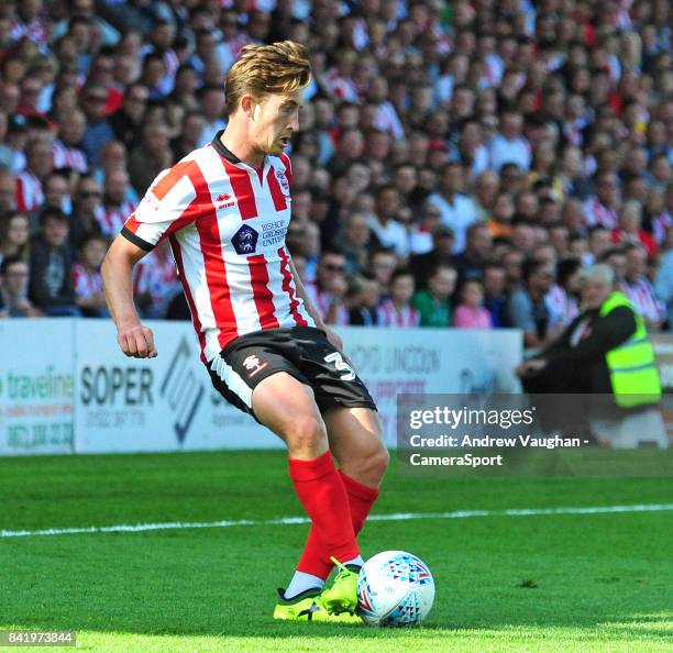 Lincoln City's Alex Woodyard during the Sky Bet League Two match between Lincoln City and Luton Town at Sincil Bank Stadium on September 2, 2017 in...