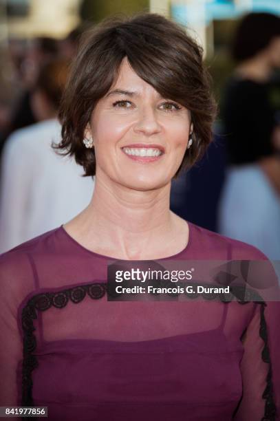 Irene Jacob arrives for the screening of the film "Good Time" during the 43rd Deauville American Film Festival on September 2, 2017 in Deauville,...