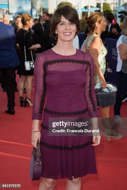 Irene Jacob arrives for the screening of the film "Good Time" during the 43rd Deauville American Film Festival on September 2, 2017 in Deauville,...