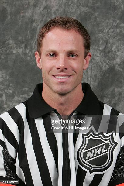 Gord Dwyer poses for his official headshot for the 2008-2009 NHL season.