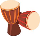 Two african Djembe Drum.