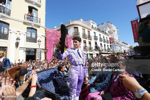Cayetano Rivera in the square before the bullfight at Goyesca 2017 on September 2, 2017 in Ronda, Spain.