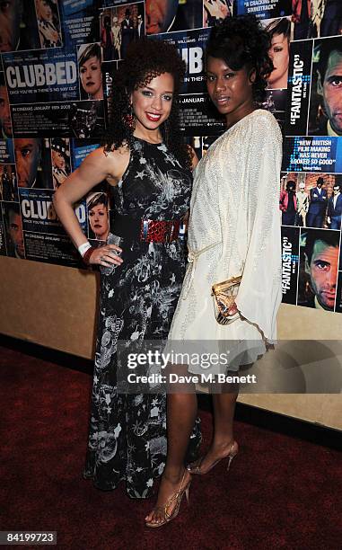 Natalie Gumede and Aicha McKenzie arrive at the UK Gala screening of 'Clubbed', at the Empire Cinema on January 7, 2009 in London, England.