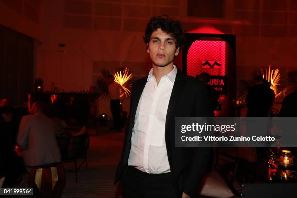 Eduardo Valdarnini attends 'Suburra The Series' Cocktail Party during the 74th Venice Film Festival at JW Mariott Terrace on September 2, 2017 in...