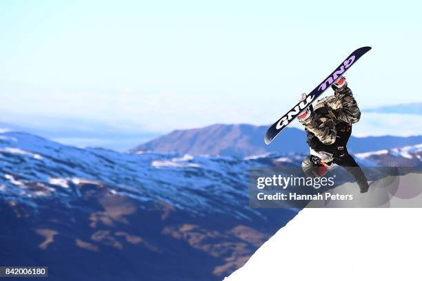 Jamie Anderson of USA competes during Winter Games NZ FIS Women's Snowboard World Cup Slopestyle Qualifying at Cardrona Alpine Resort on September 3,...