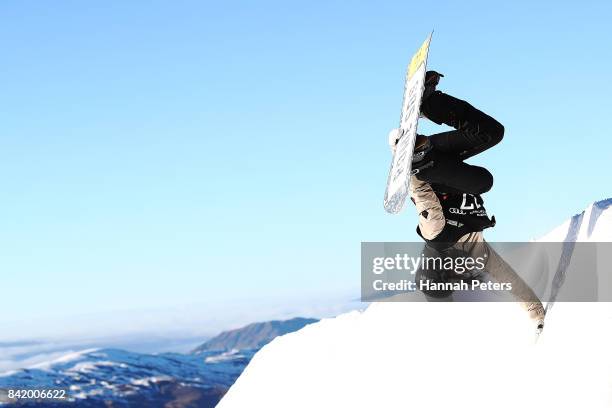 Karly Shorr of USA competes during Winter Games NZ FIS Women's Snowboard World Cup Slopestyle Qualifying at Cardrona Alpine Resort on September 3,...