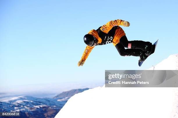 Nadja Flemming of Germany competes during Winter Games NZ FIS Women's Snowboard World Cup Slopestyle Qualifying at Cardrona Alpine Resort on...