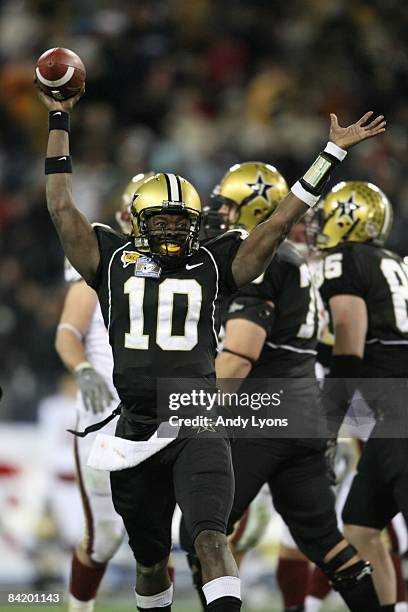 Larry Smith of the Vanderbilt Commodores celebrates against the Boston College Eagles during the Gaylord Hotels Music City Bowl at LP Field on...