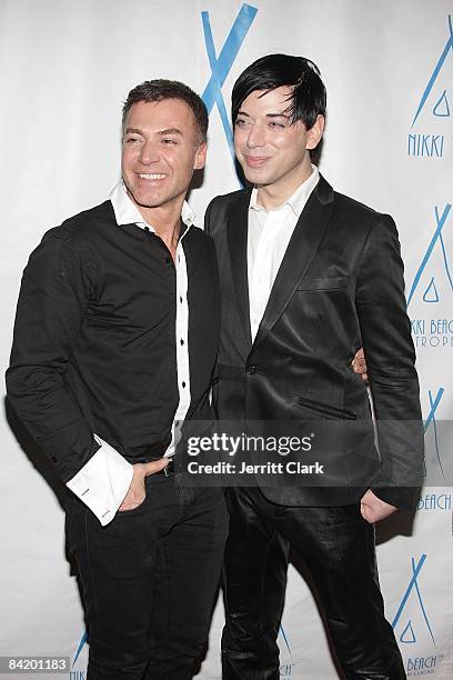 Couture Designers Loris Diran and Malan Breton attend the premiere of "True Beauty" at Nikki Beach Midtown on January 5, 2009 in New York City.