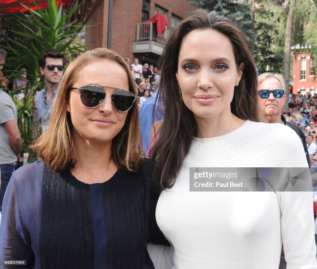 Natalie Portman and Angelina Jolie attend the Telluride Film Festival