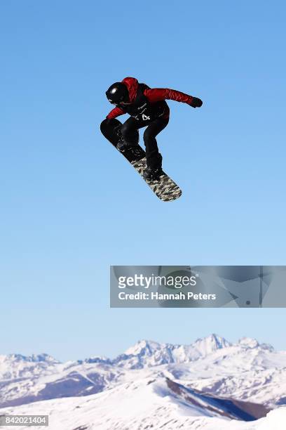 Urska Pribosic of Slovenia competes during Winter Games NZ FIS Women's Snowboard World Cup Slopestyle Qualifying at Cardrona Alpine Resort on...