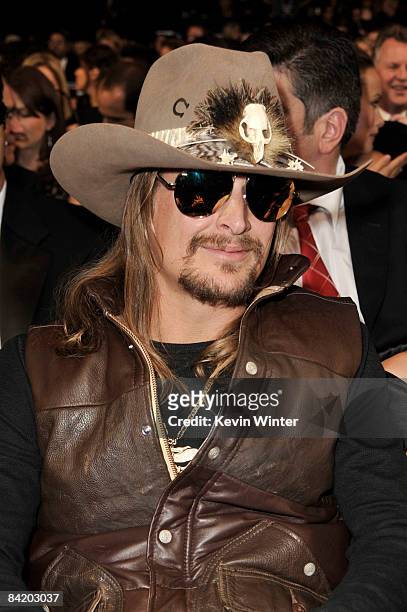 Musician Kid Rock poses in the audience during the 35th Annual People's Choice Awards held at the Shrine Auditorium on January 7, 2009 in Los...