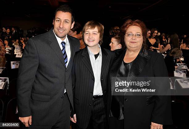 Actors Adam Sandler , Angus T. Jones and Conchata Ferrell in the audience during the 35th Annual People's Choice Awards held at the Shrine Auditorium...