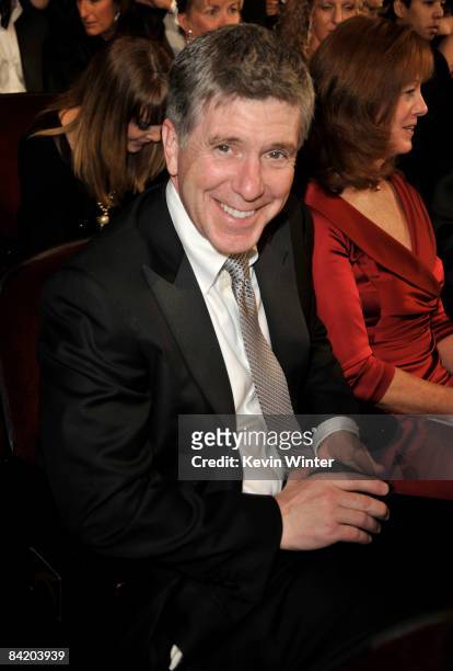 Personality Tom Bergeron poses in the audience during the 35th Annual People's Choice Awards held at the Shrine Auditorium on January 7, 2009 in Los...