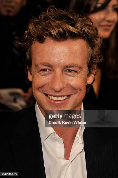 Actor Simon Baker poses in the audience during the 35th Annual People's Choice Awards held at the Shrine Auditorium on January 7, 2009 in Los...