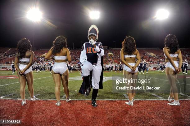 The Howard University "Showtime" Marching Band performs during halftime at a footbal game against the UNLV Rebels at Sam Boyd Stadium on September 2,...