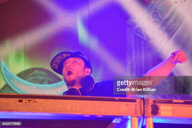 Jeff Abel, aka DJ Excision performs at the Electric Zoo Music Festival - Day 2 - at Randall's Island on September 2, 2017 in New York City.