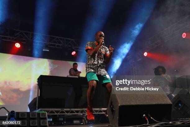 God Knows, MuRli and mynameisjOhn of Rusangano Family performs at Electric Picnic Festival at Stradbally Hall Estate on September 2, 2017 in Laois,...