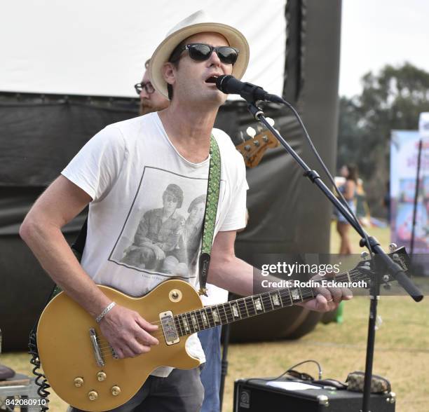 Actor Henry Thomas with Farspeaker performs onstage at the special screening of "Dirty Dancing" at Will Rogers State Historic Park on September 2,...