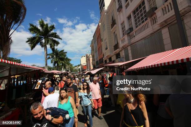 Hundreds of collectors of antiques, artisans and artists exhibit their products in tents along Rua do Lavradio, one of the oldest streets in the...