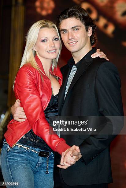 Licia Nunez and dancer Dima Pakhomov attend photocall of the Italian TV show "Strictly Come Dancing" on January 8, 2009 in Rome, Italy.