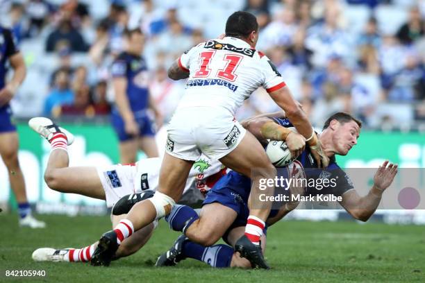 Josh Jackson of the Bulldogs during the round 26 NRL match between the St George Illawarra Dragons and the Canterbury Bulldogs at ANZ Stadium on...