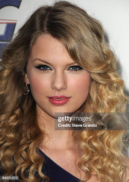 Taylor Swift arrives at the Grammy Nomination Concert Live!! at the Nokia Theatre on December 3, 2008 in Los Angeles, California.