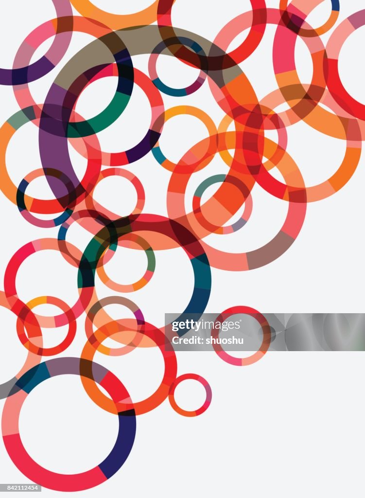 Abstract Color Circle Pattern Background High-Res Vector Graphic ...