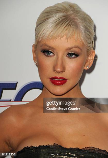 Christina Aguilera arrives at the Grammy Nomination Concert Live!! at the Nokia Theatre on December 3, 2008 in Los Angeles, California.