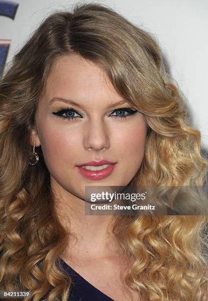 Taylor Swift arrives at the Grammy Nomination Concert Live!! at the Nokia Theatre on December 3, 2008 in Los Angeles, California.