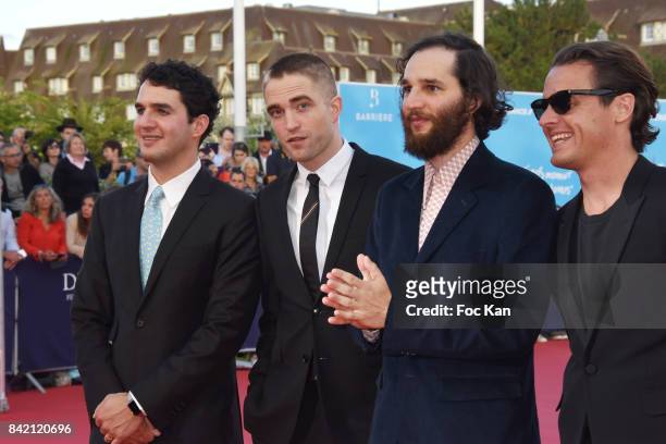 Ben Safdie, Robert Pattinson , Joshua Safdie and Oscar Boyson attend 'Good Time' Premiere during the 43rd Deauville American Film Festival on...