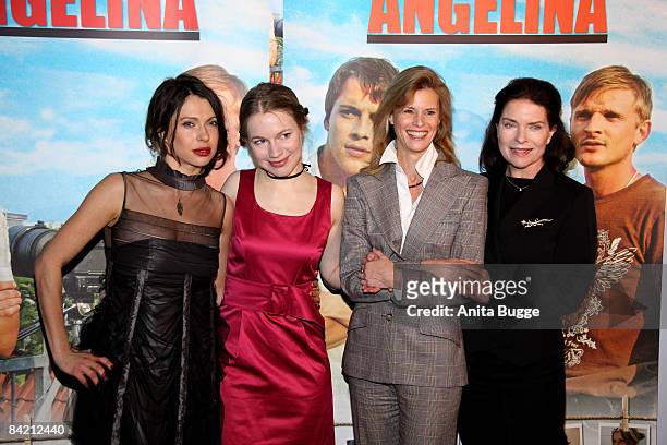 : Actress Jana Pallaske, actress Anna Brueggemann, actress Leslie Malton and actress Gudrun Landgrebe attend the "Waiting for Angelina" Germany...