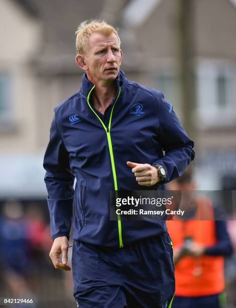 Wales , United Kingdom - 2 September 2017; Leinster head coach Leo Cullen ahead of the Guinness PRO14 Round 1 match between Dragons and Leinster at...