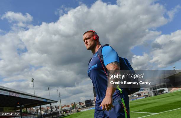 Wales , United Kingdom - 2 September 2017; Andrew Porter of Leinster ahead of the Guinness PRO14 Round 1 match between Dragons and Leinster at Rodney...