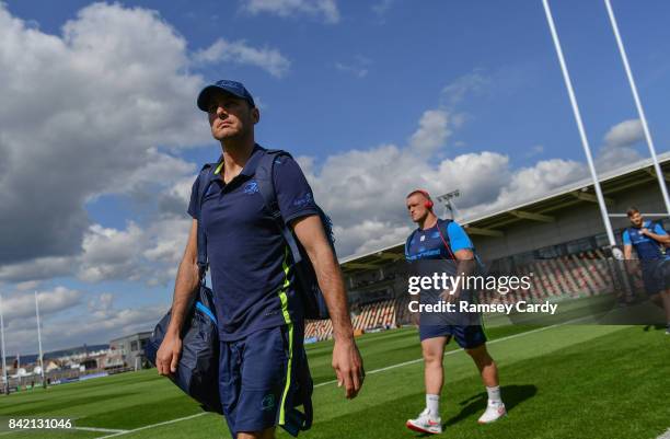 Wales , United Kingdom - 2 September 2017; Leinster backs coach Girvan Dempsey ahead of the Guinness PRO14 Round 1 match between Dragons and Leinster...