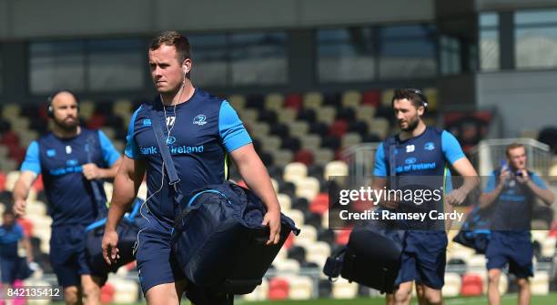 Wales , United Kingdom - 2 September 2017; Ed Byrne of Leinster ahead of the Guinness PRO14 Round 1 match between Dragons and Leinster at Rodney...