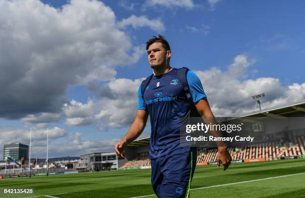 Wales , United Kingdom - 2 September 2017; Max Deegan of Leinster ahead of the Guinness PRO14 Round 1 match between Dragons and Leinster at Rodney...