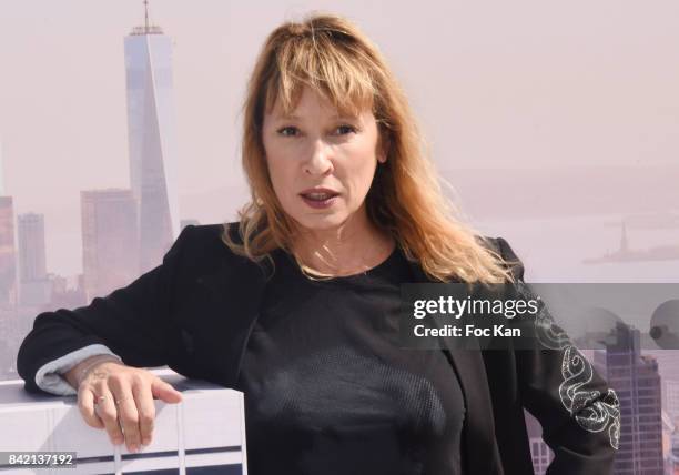 Emmanuelle Bercot poses sat the Revelations Jury photocall during the 43rd Deauville American Film Festival on September 2. 2017 in Deauville. France.