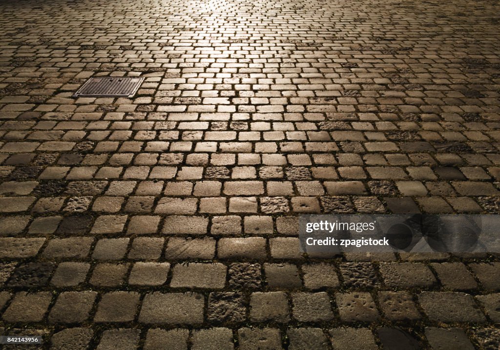 Cobblestone pavement in Vienna, Austria
