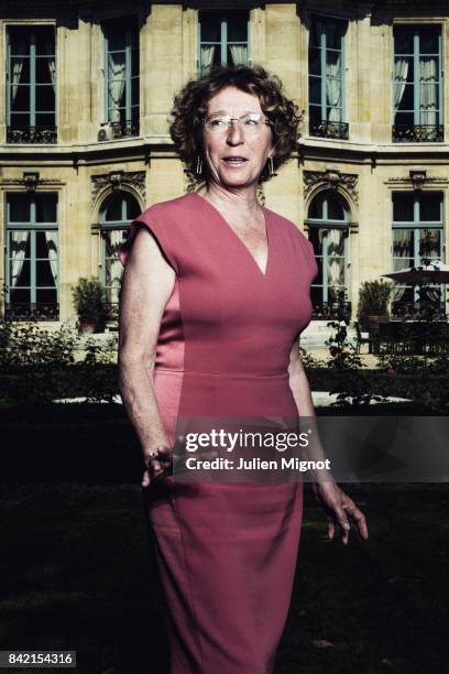 French Minister of Labour Muriel Penicaud is photographed for L'Obs on August 23, 2017 in Paris, France. PUBLISHED IMAGE.