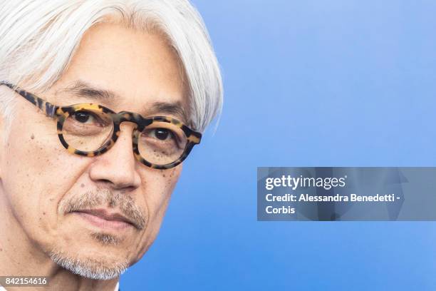 Ryuichi Sakamoto attends the 'Ryuichi Sakamoto: Coda' photocall during the 74th Venice Film Festival at on September 3, 2017 in Venice, Italy.