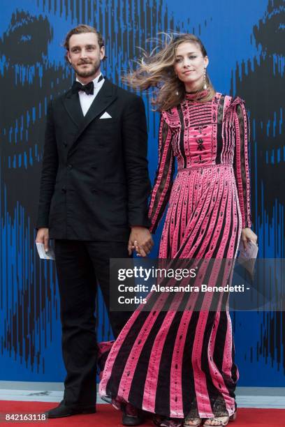 Pierre Casiraghi and Beatrice Borromeo attend the The Franca Sozzani Award during the 74th Venice Film Festival at Sala Giardino on September 1, 2017...