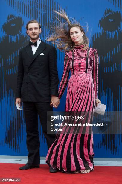 Pierre Casiraghi and Beatrice Borromeo attend the The Franca Sozzani Award during the 74th Venice Film Festival at Sala Giardino on September 1, 2017...